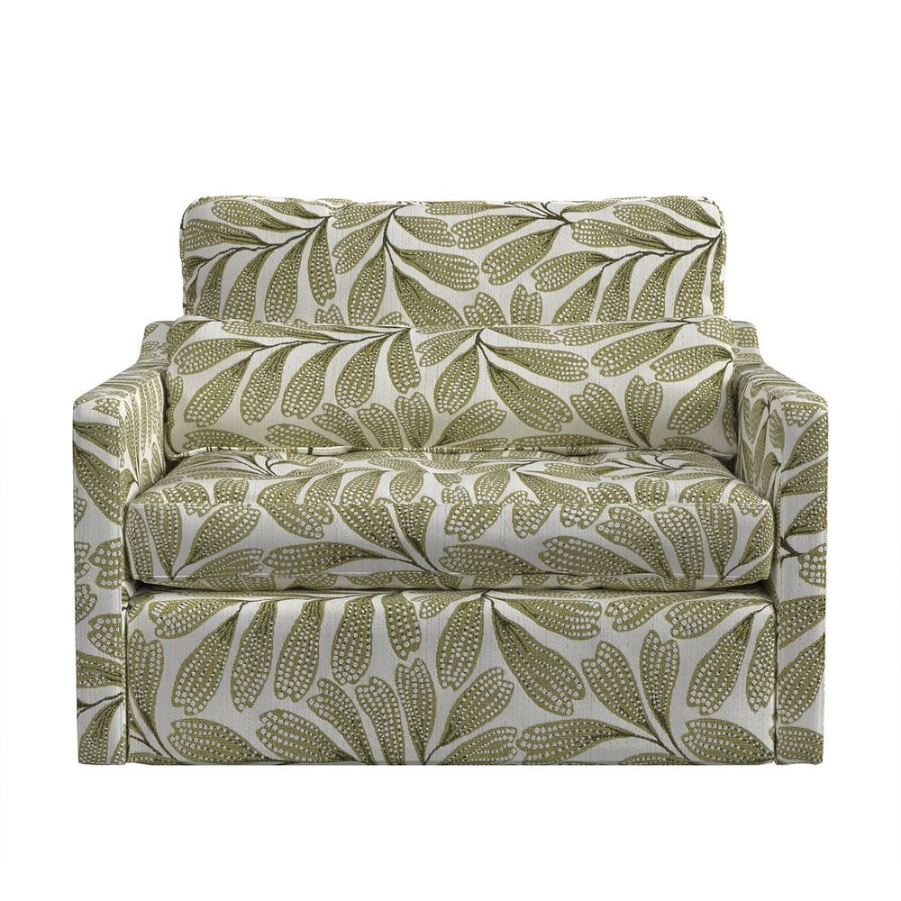 Slope Tufted Swivel Chair-and-a-Half - Hedge Green
