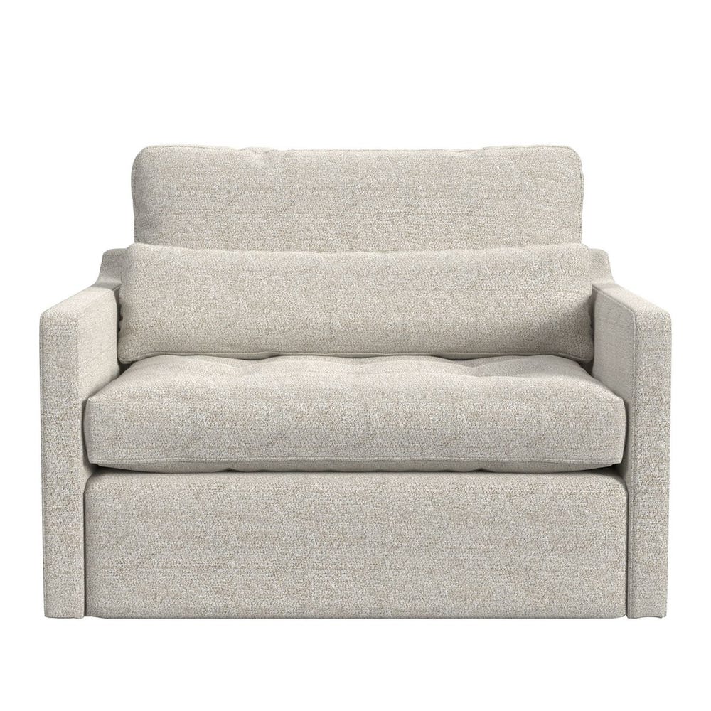 Slope Tufted Swivel Chair-and-a-Half - Snuggle Vanilla