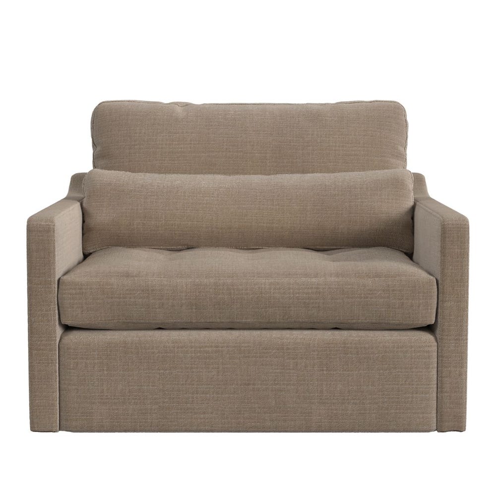 Slope Tufted Swivel Chair-and-a-Half - Lush Tawny