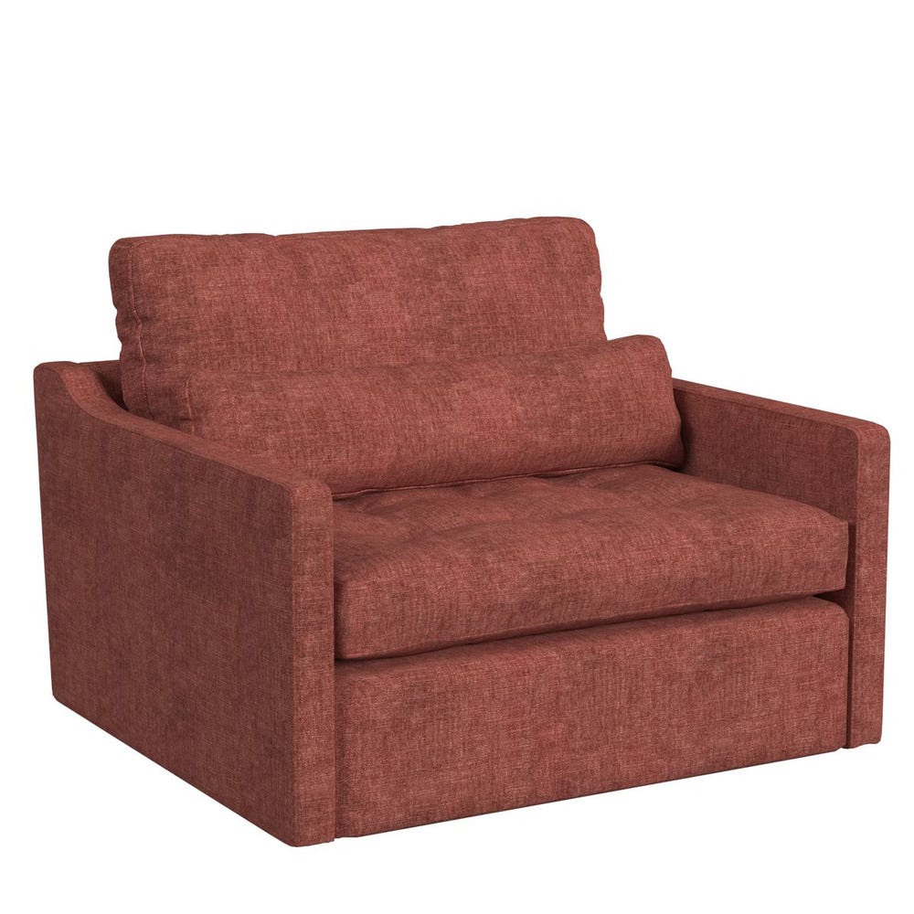 Slope Tufted Swivel Chair-and-a-Half - Vintage Tea Rose