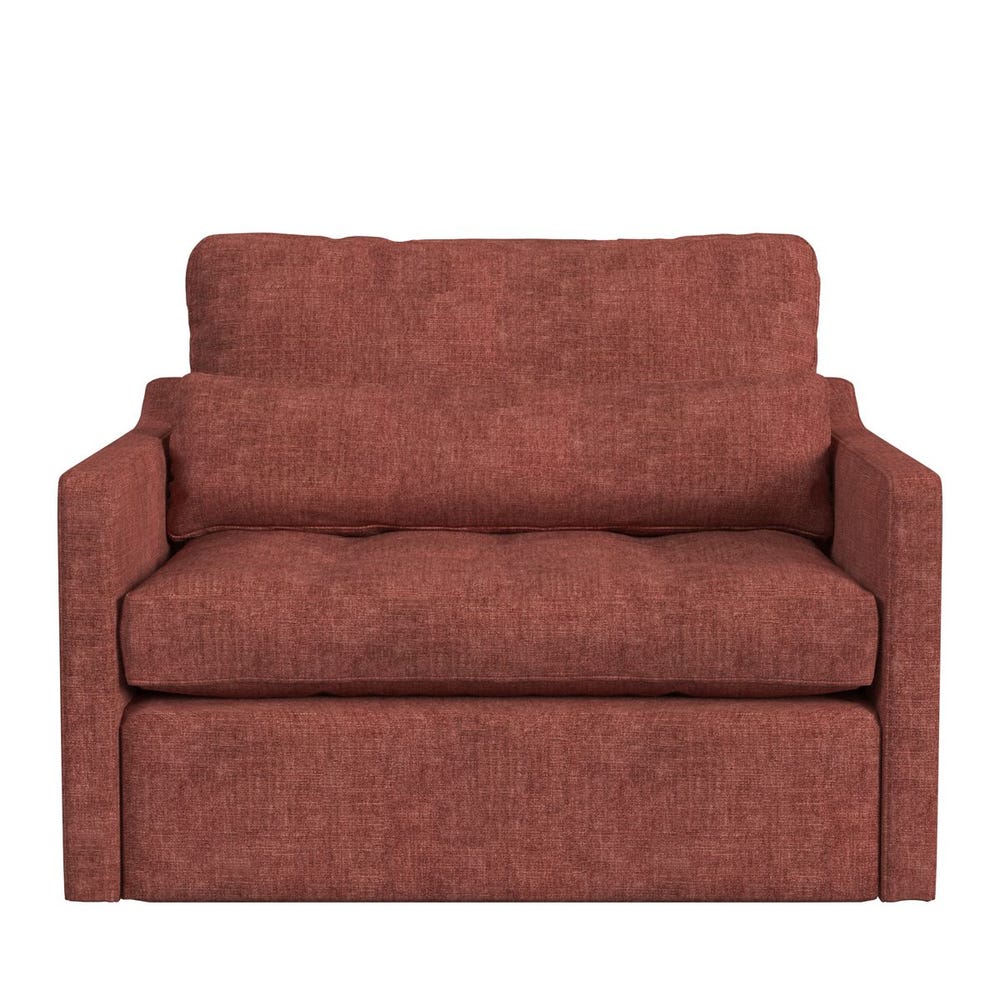 Slope Tufted Swivel Chair-and-a-Half - Vintage Tea Rose