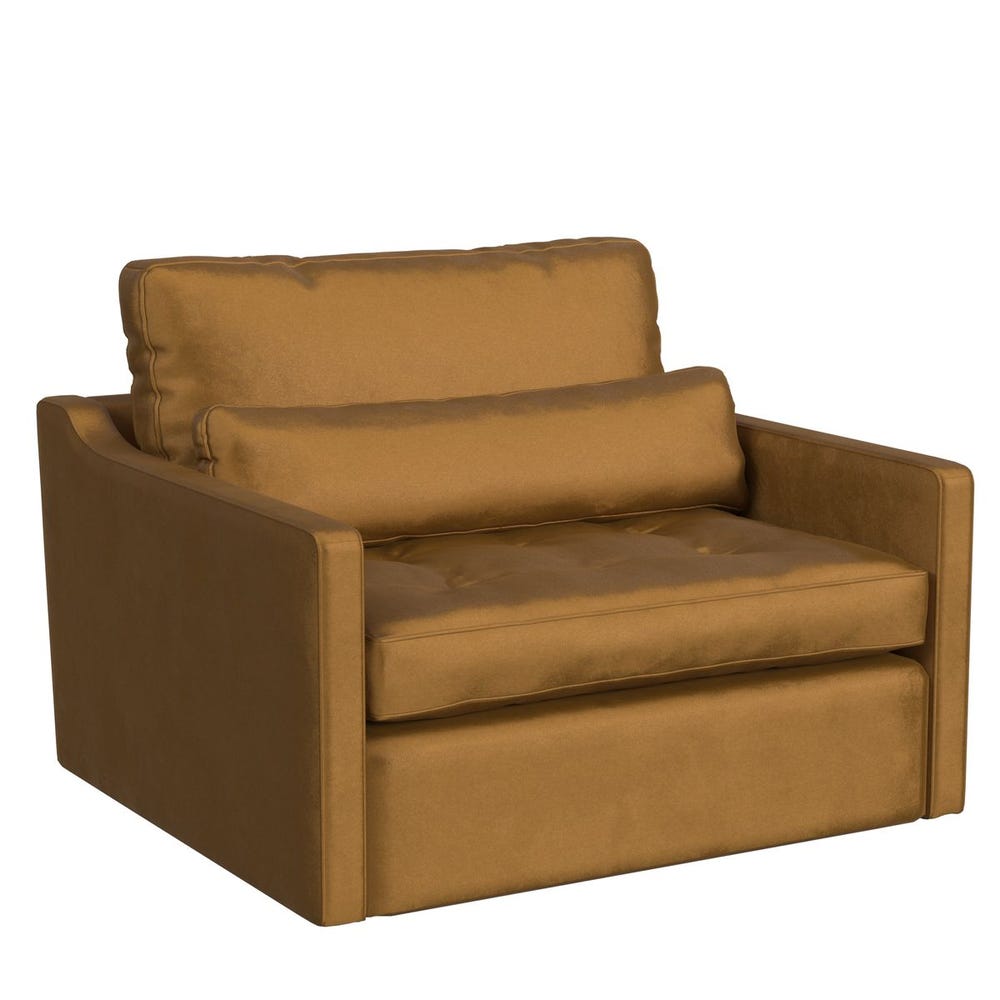 Slope Tufted Swivel Chair-and-a-Half - Bliss Bronze