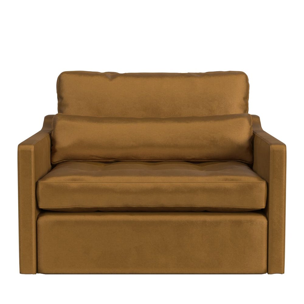 Slope Tufted Swivel Chair-and-a-Half - Bliss Bronze