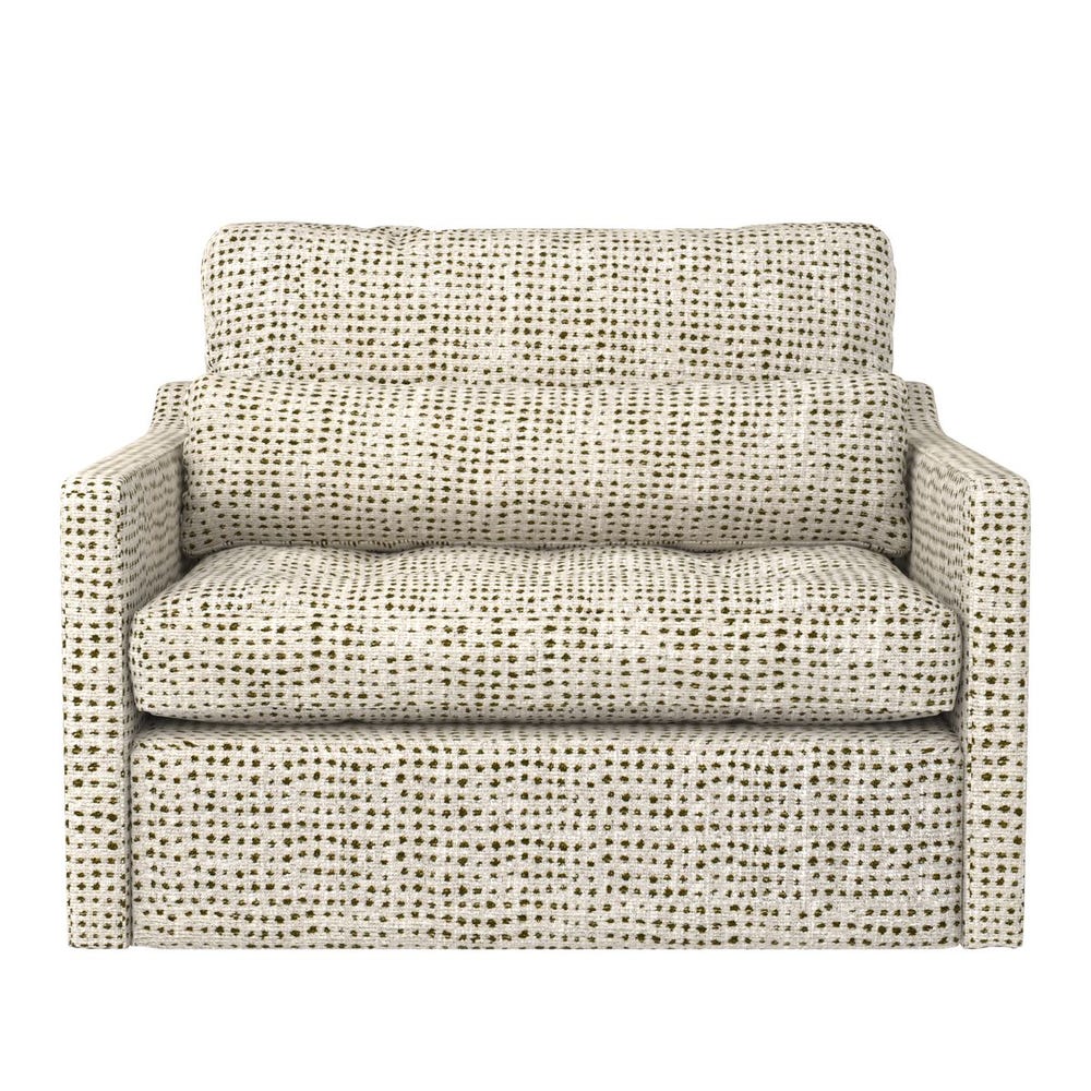 Slope Tufted Swivel Chair-and-a-Half - Dashing Olive