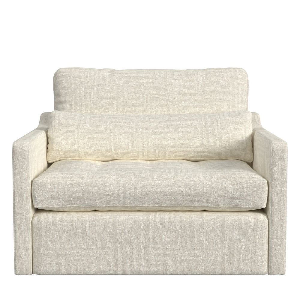 Slope Tufted Swivel Chair-and-a-Half - Maze Oyster