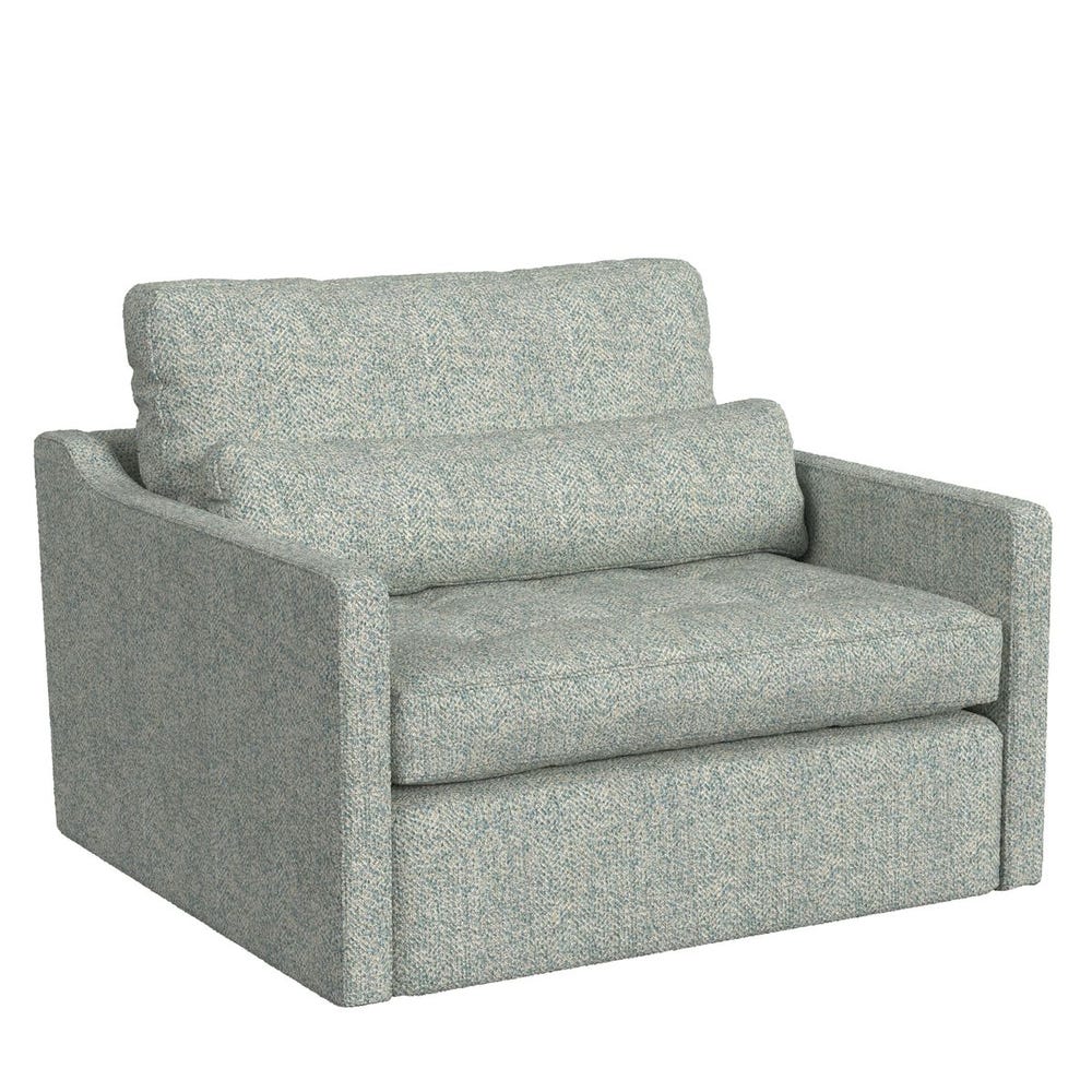 Slope Tufted Swivel Chair-and-a-Half - Tweedy Bird Sky