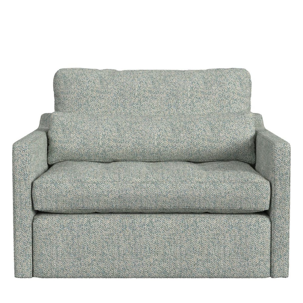 Slope Tufted Swivel Chair-and-a-Half - Tweedy Bird Sky