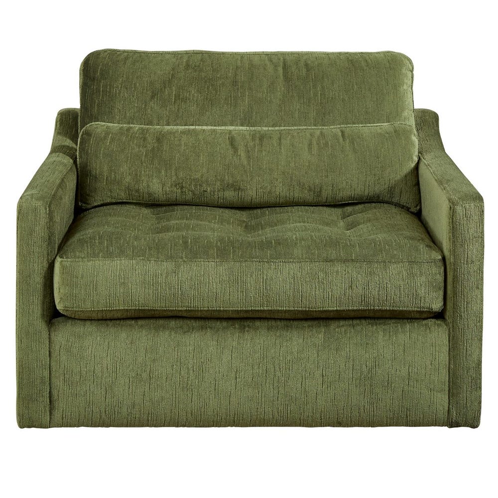 Slope Tufted Swivel Chair-and-a-Half - Antique Loden