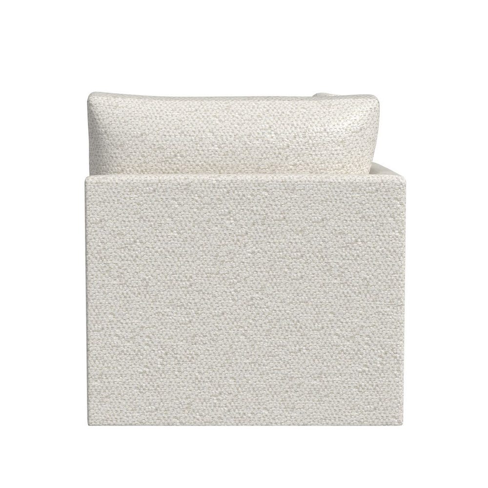 Great Plains Sofa, Alabaster/Linen Weave - Sectional with Ottoman - Cuddly Cream