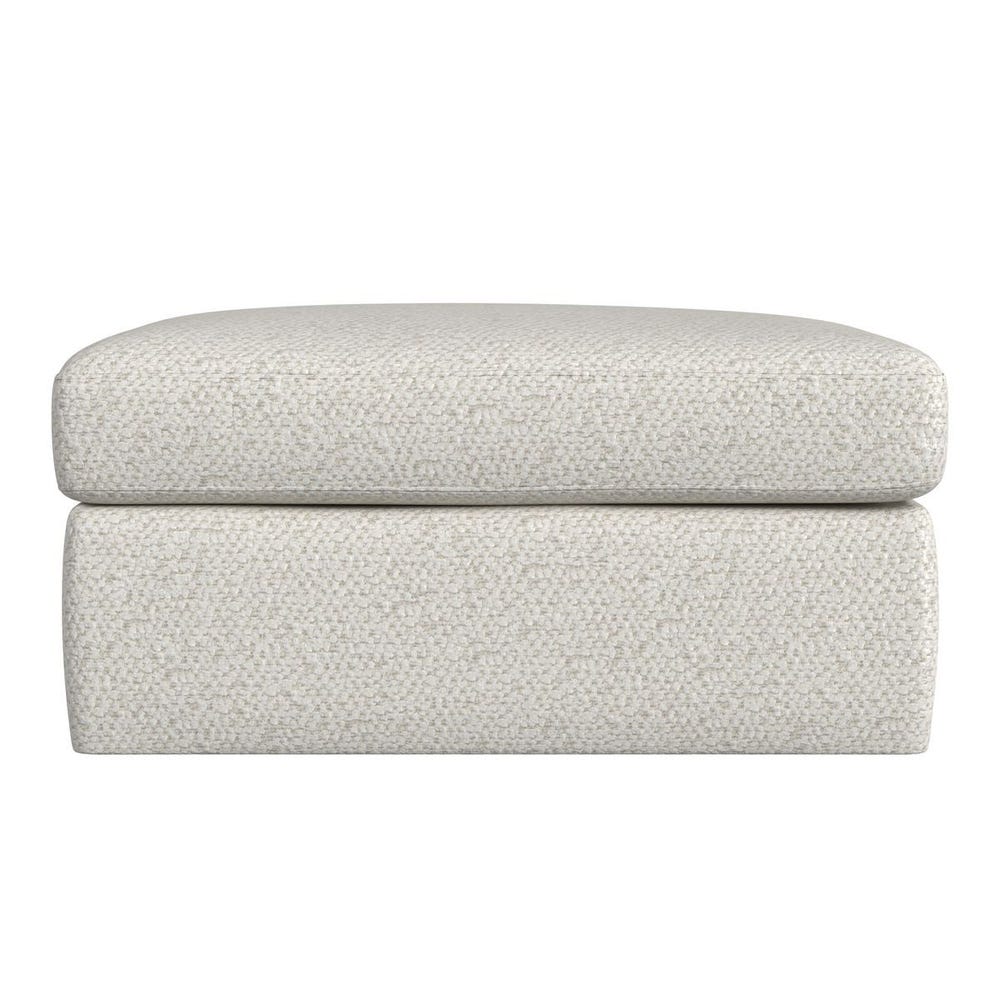Great Plains Sofa, Alabaster/Linen Weave - Sectional with Ottoman - Cuddly Cream