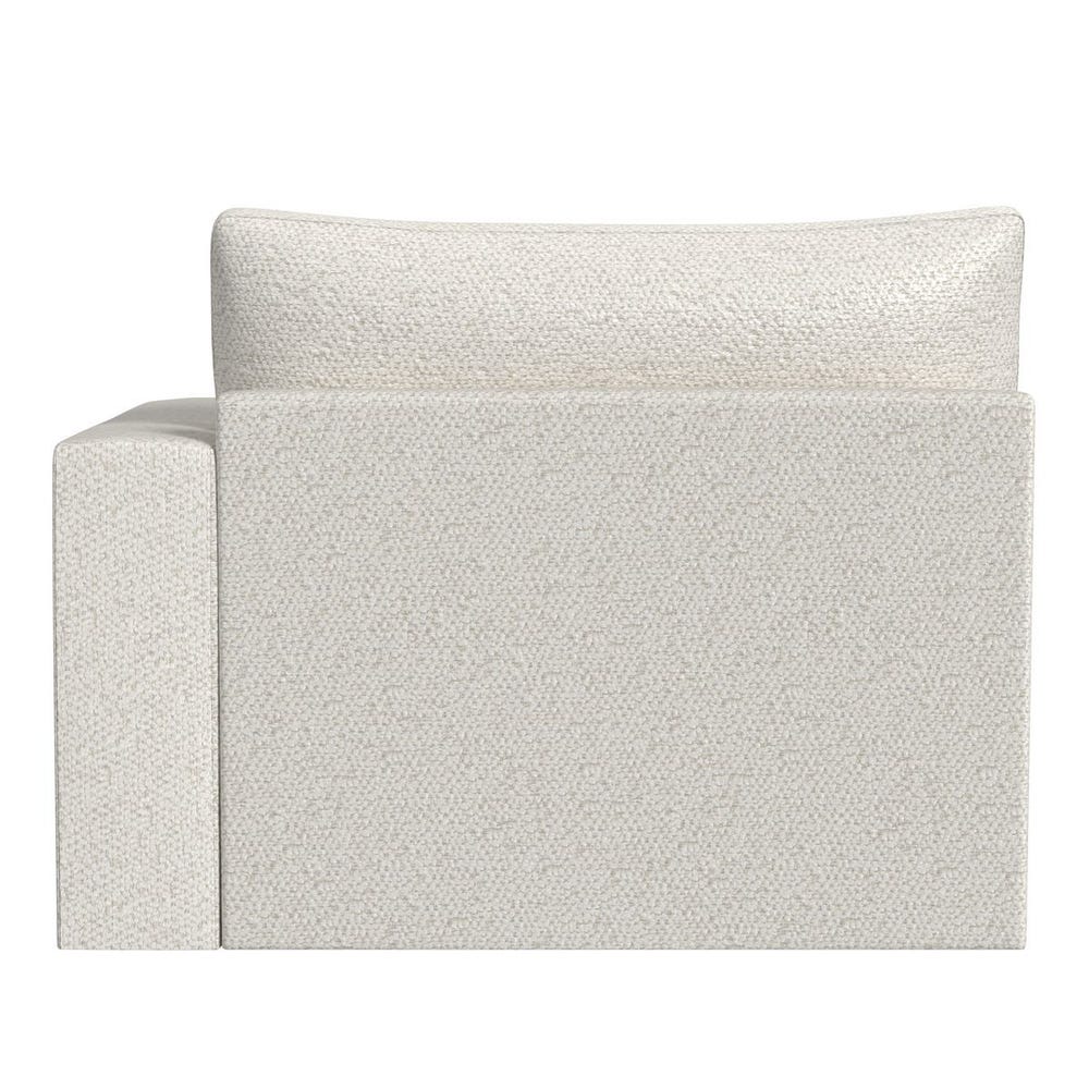 Great Plains Sofa, Alabaster/Linen Weave - Sectional with Ottoman - Cuddly Cream