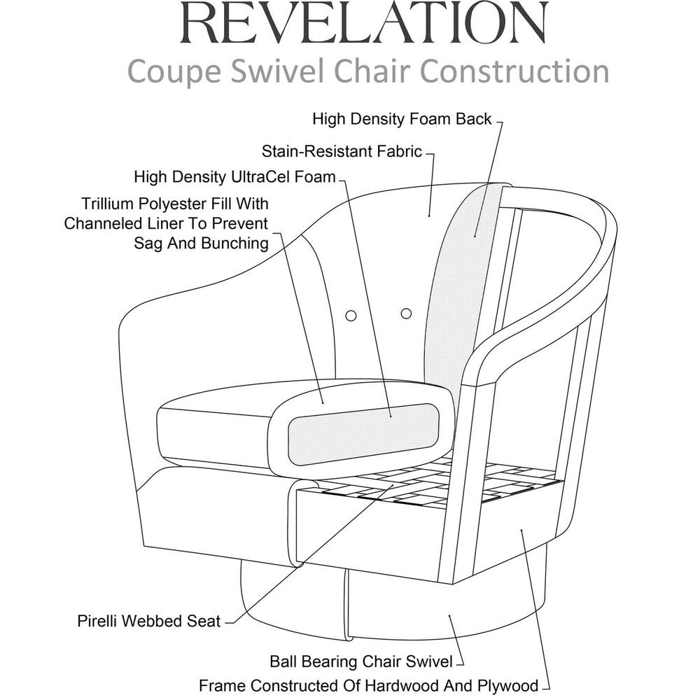 Coupe Swivel Chair - Criss Cross Sea Salt