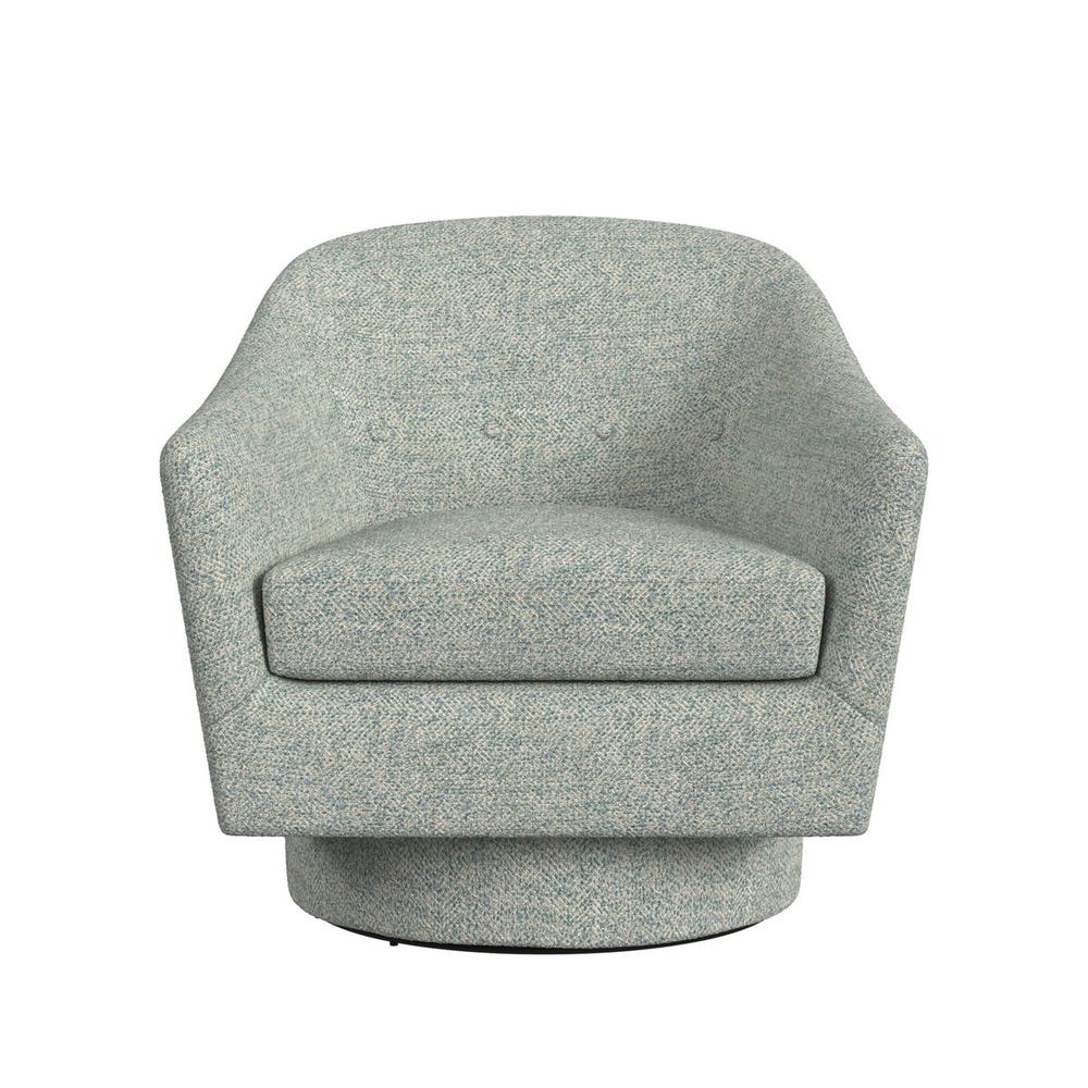 Coupe Swivel Chair - Tweedy Bird Sky