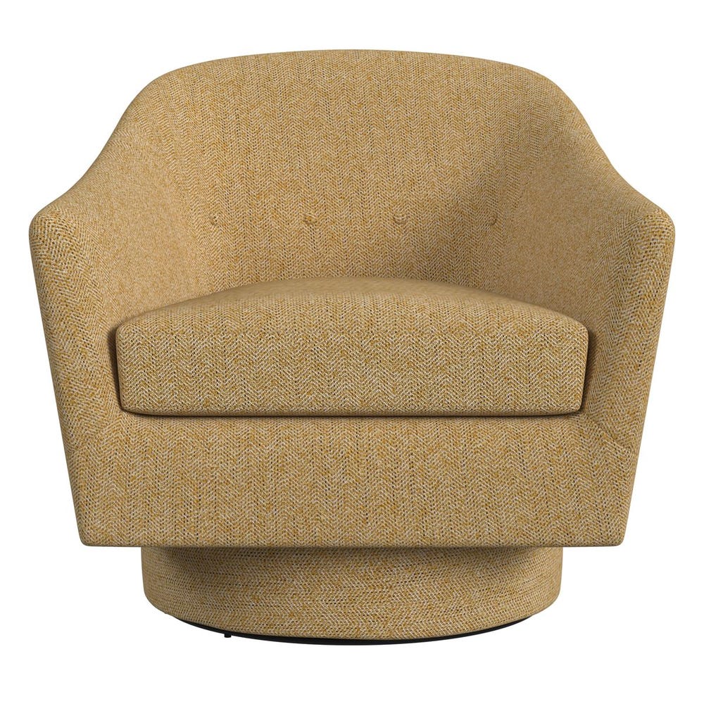 Coupe Swivel Chair - Tweedy Bird Goldfinch
