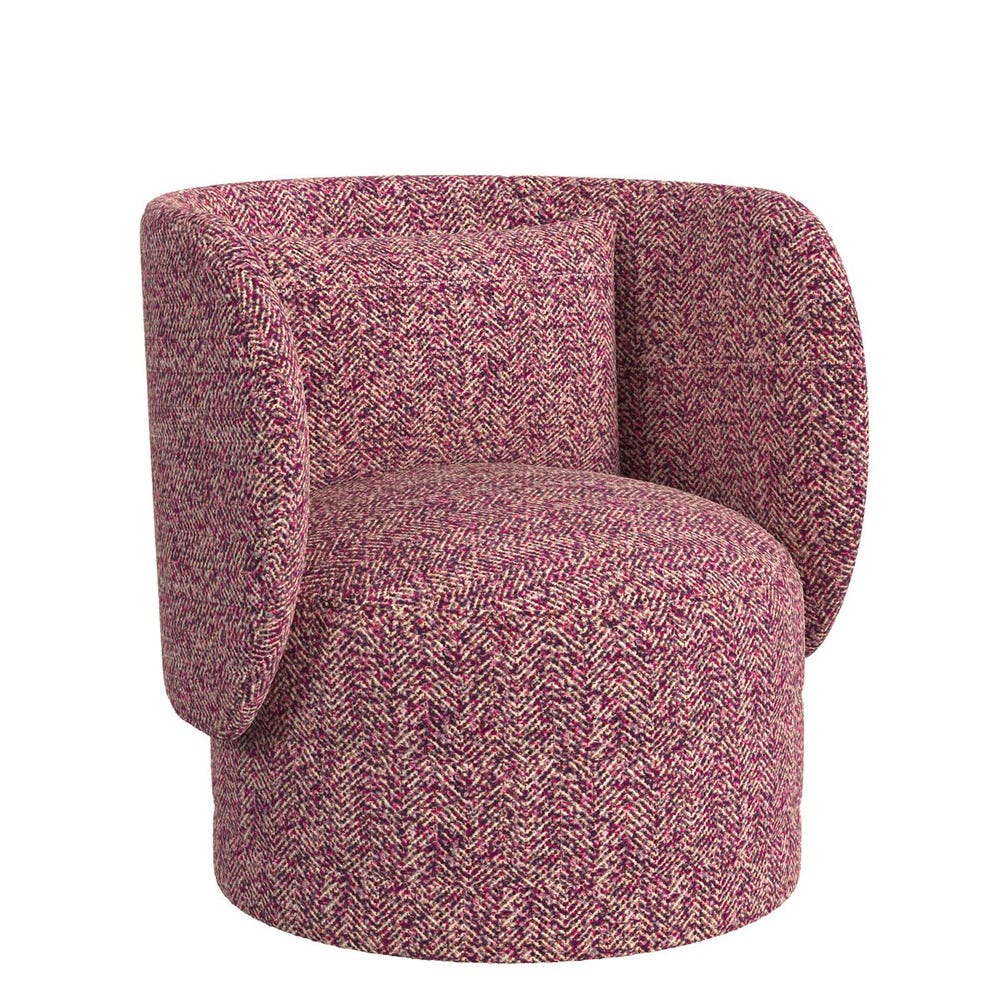 Sanctuary Swivel Chair - Tweedy Bird Purple Finch