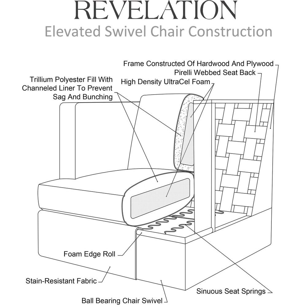 Elevated Swivel Chair - Field Snow