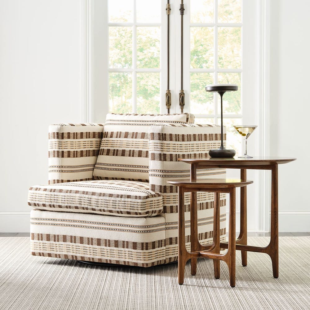 Elevated Swivel Chair - Secret Code Mocha