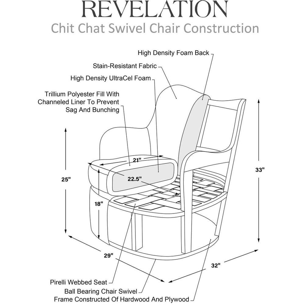 Chit Chat Swivel Chair - Lux Graphite
