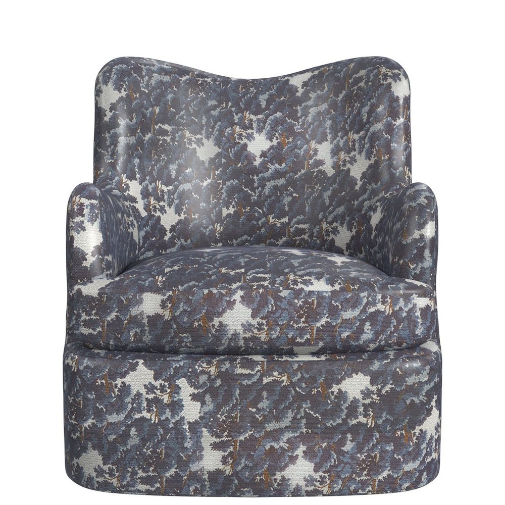 Chit Chat Swivel Chair - Baltic Forest Blue