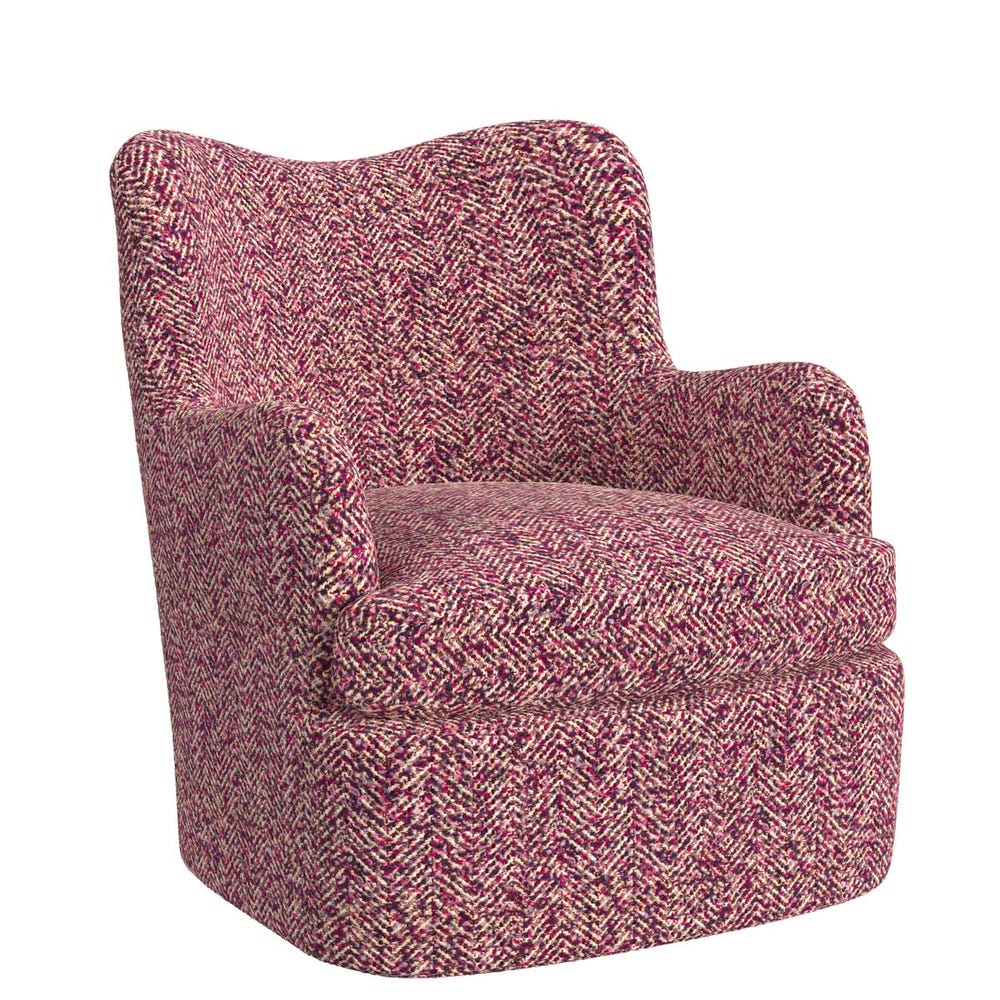 Chit Chat Swivel Chair - Tweedy Bird Purple Finch