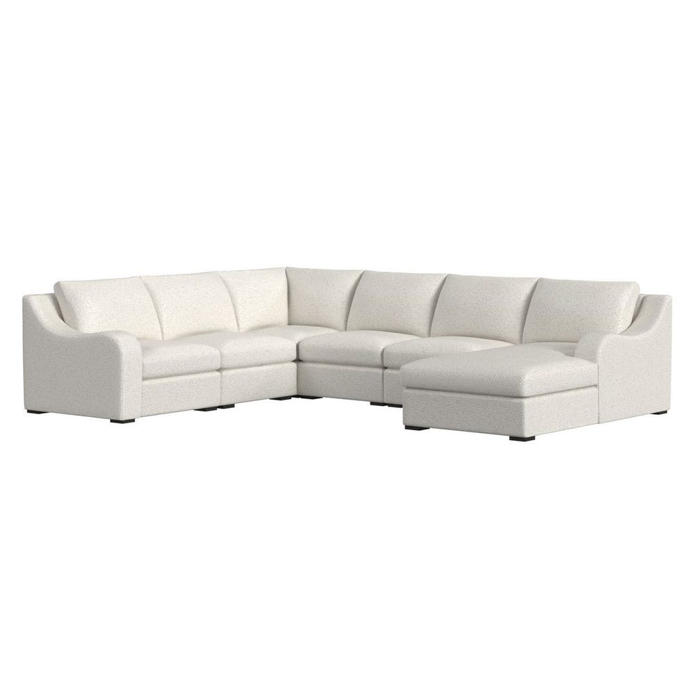 Little Wave Sofa - Sectional with Ottoman - Cuddly Cream