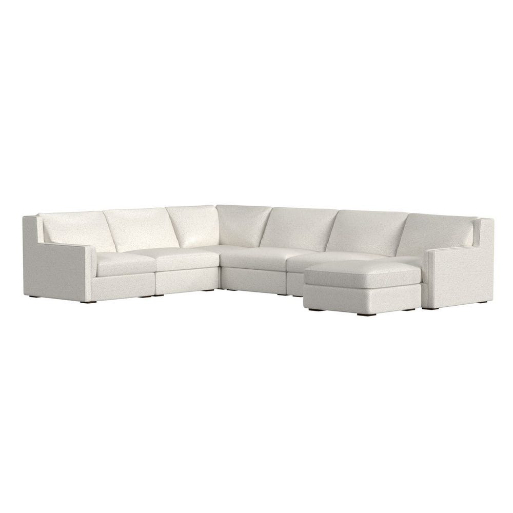 Luxe Sofa - Sectional with Ottoman - Cuddly Cream