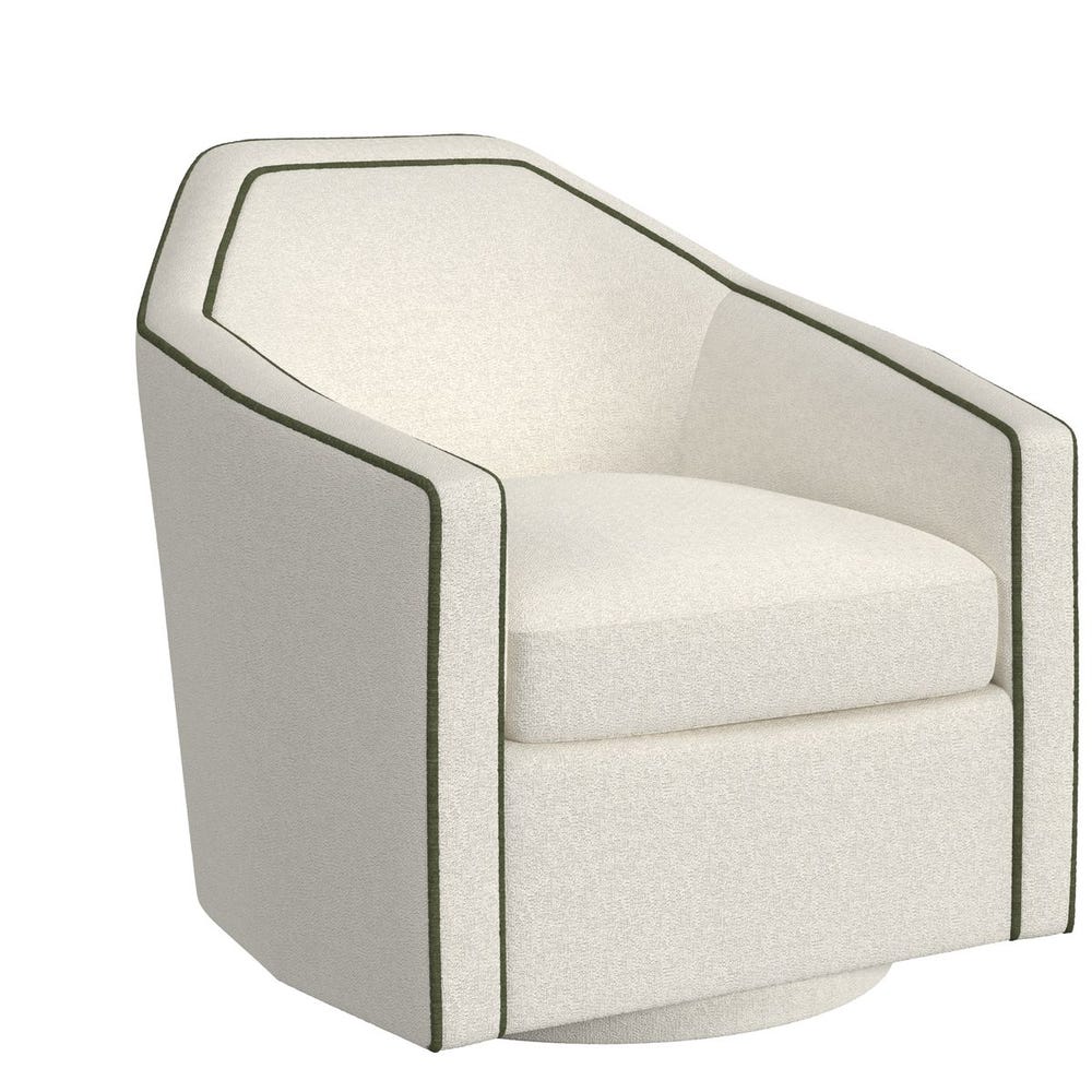 Repartee Swivel Chair - Field Snow/Antique Loden