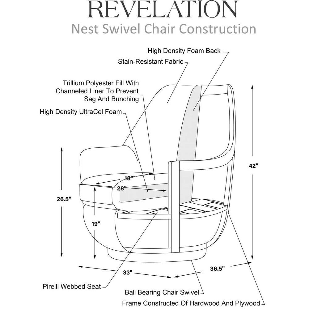 Nest Swivel Chair - Snuggle Vanilla