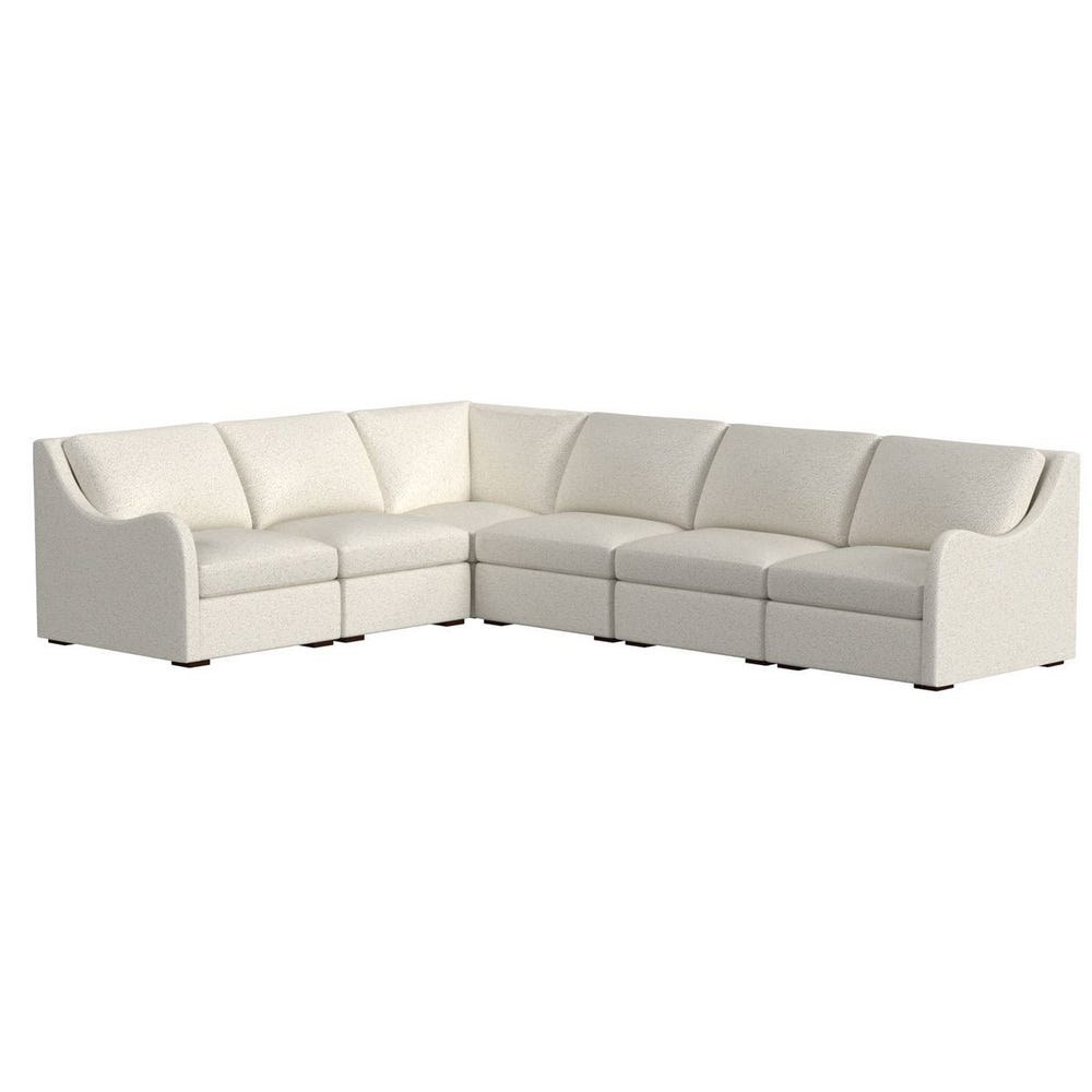 Little Wave Sofa - Sectional with Ottoman - Cuddly Cream