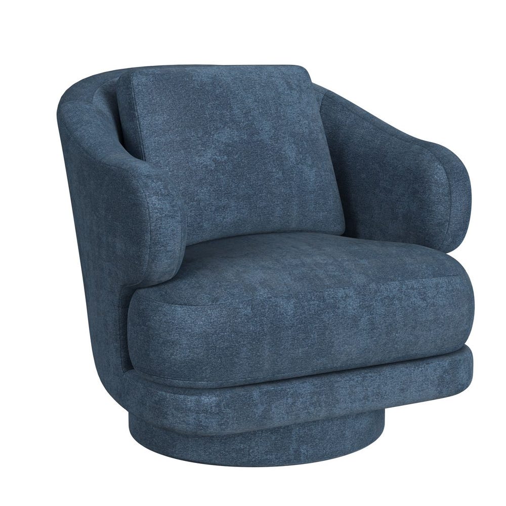 Cuddle Swivel Chair - Lux Peacock