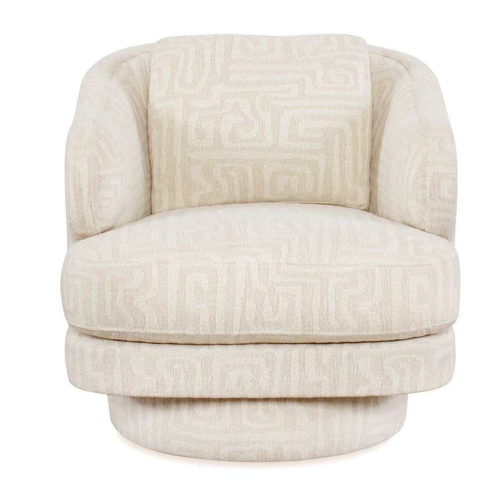 Cuddle Swivel Chair - Maze Oyster