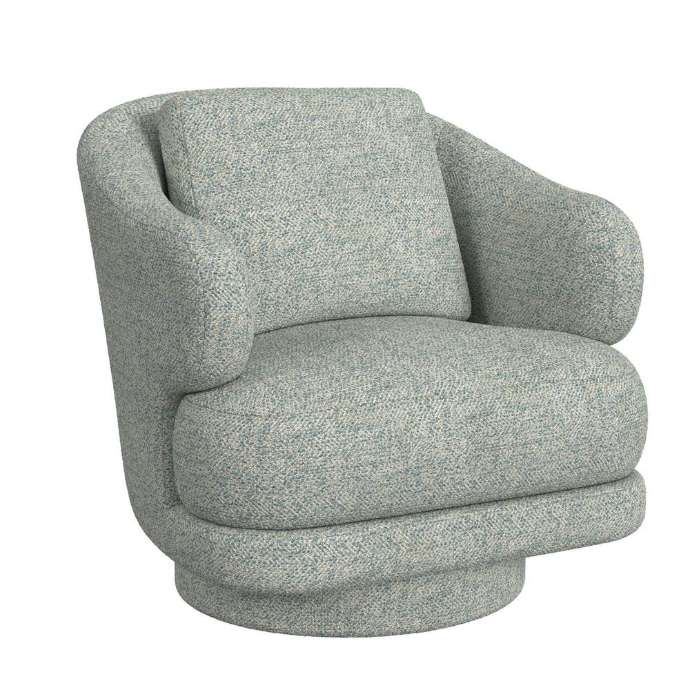 Cuddle Swivel Chair - Tweedy Bird Sky