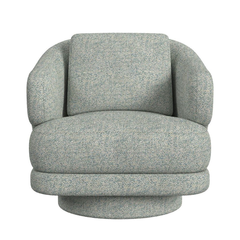 Cuddle Swivel Chair - Tweedy Bird Sky
