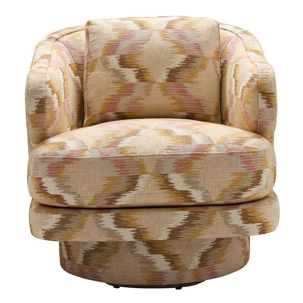 Cuddle Swivel Chair - Pastel Flame