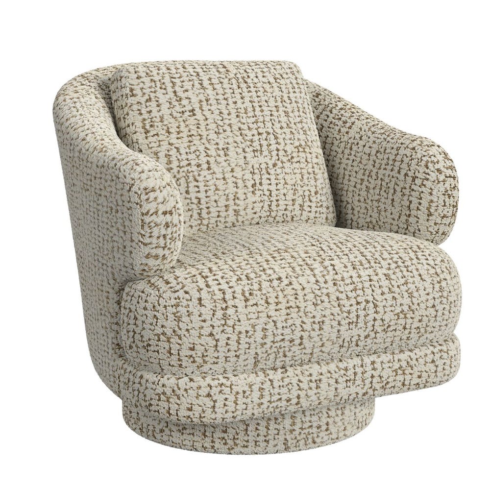 Cuddle Swivel Chair - Hopscotch Creamy Espresso