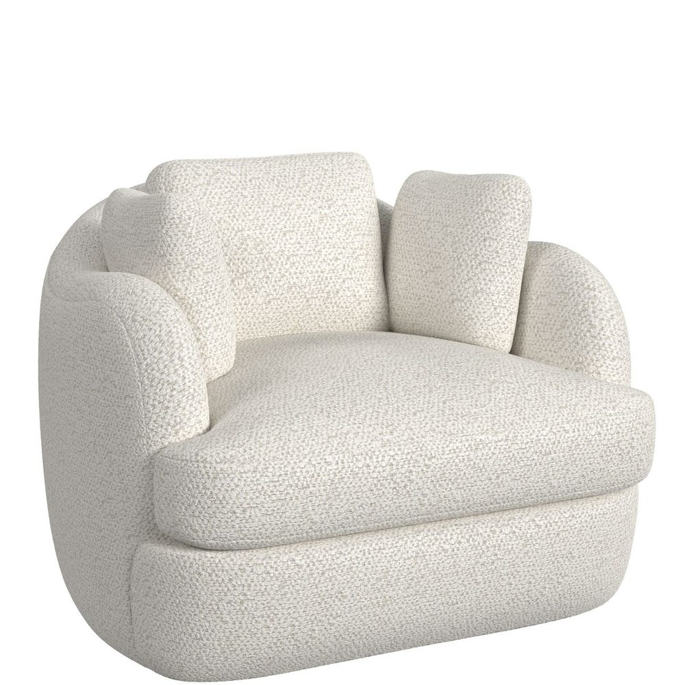 Scoop and a Half Swivel Chair - Cuddly Cream