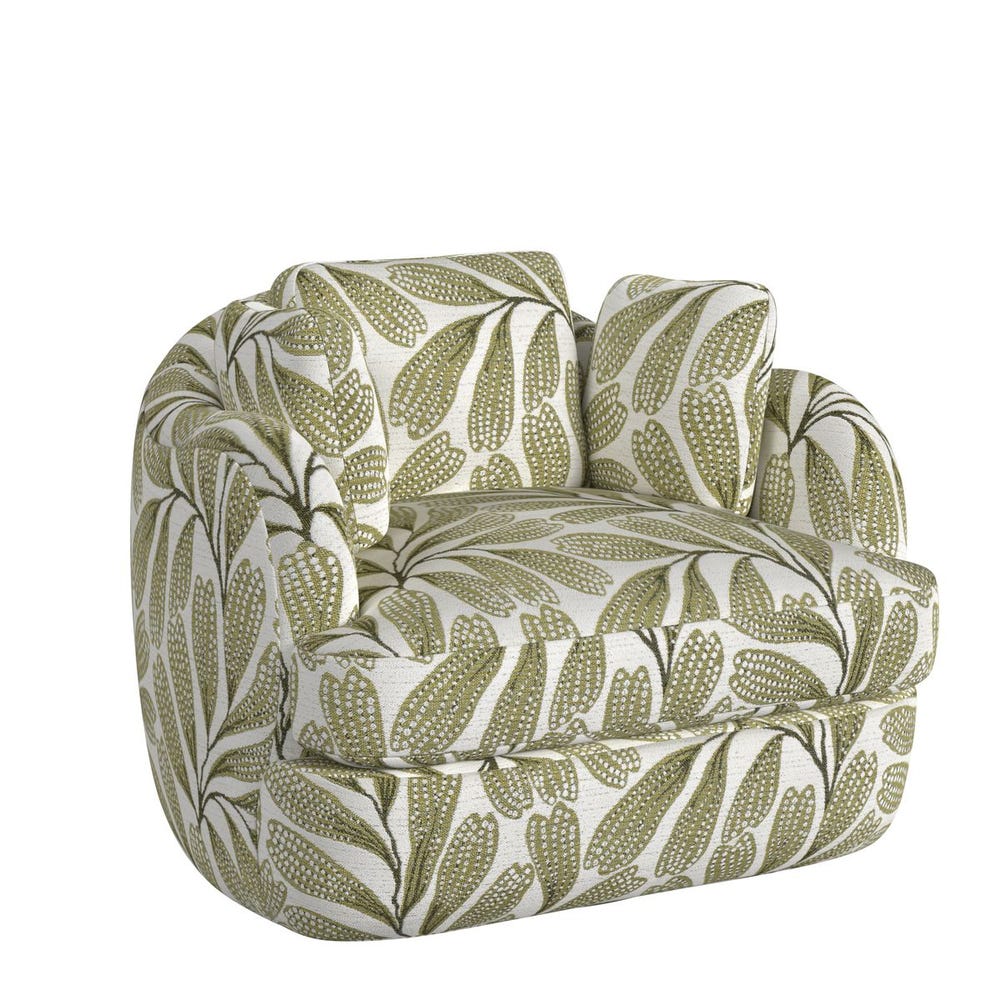 Scoop and a Half Swivel Chair - Hedge Green