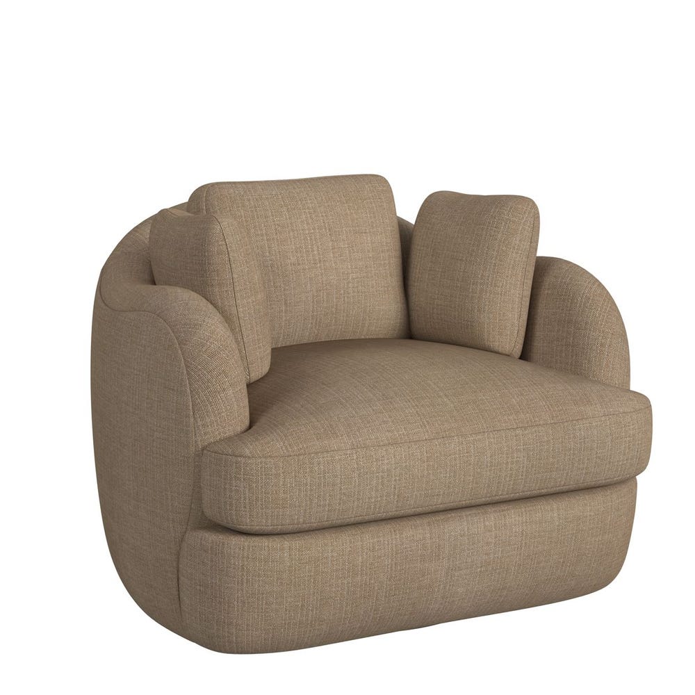 Scoop and a Half Swivel Chair - Lush Tawny