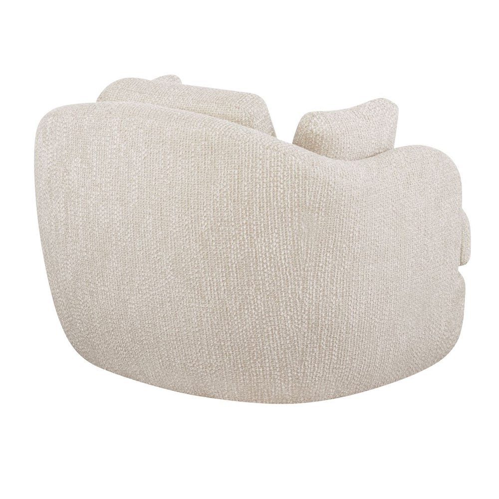 Scoop and a Half Swivel Chair - Cozy Linen