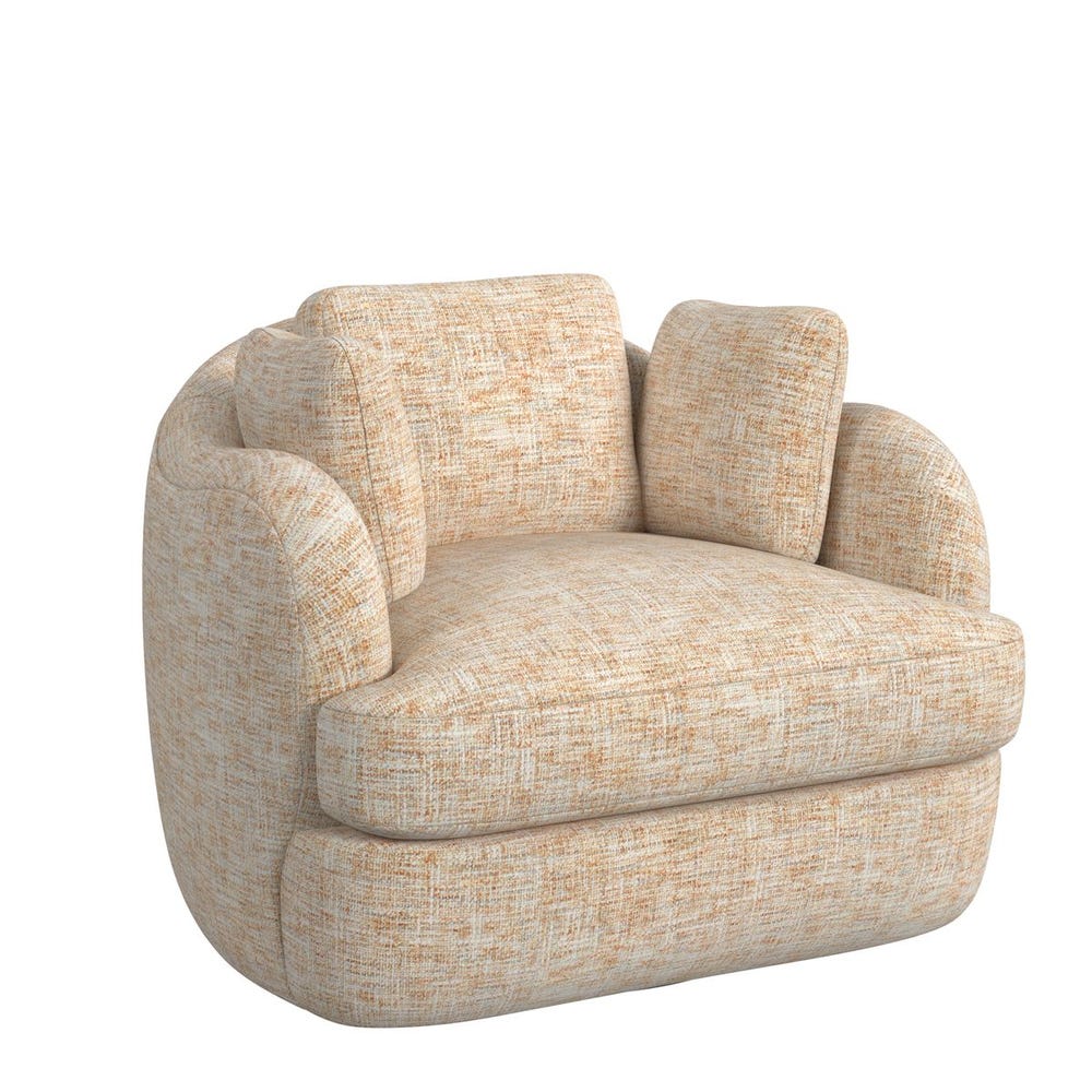 Scoop and a Half Swivel Chair - Thatched Butterscotch