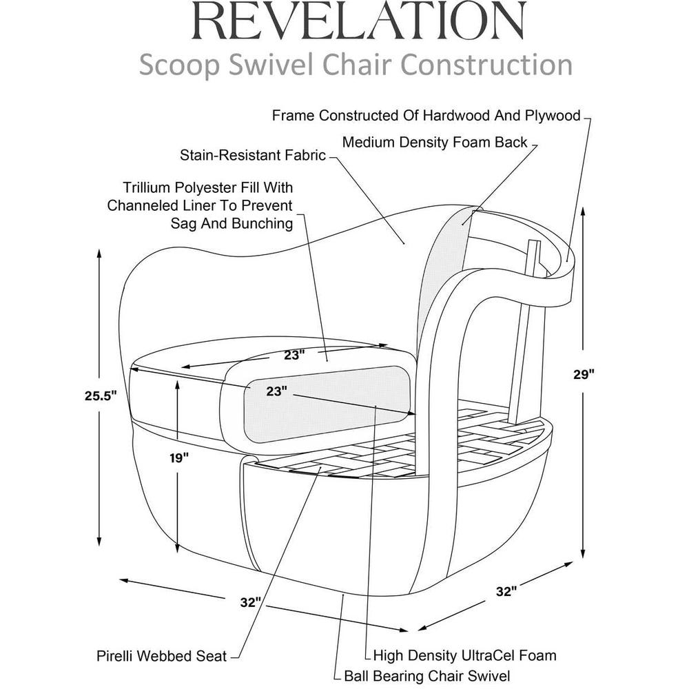 Scoop Swivel Chair - Field Snow