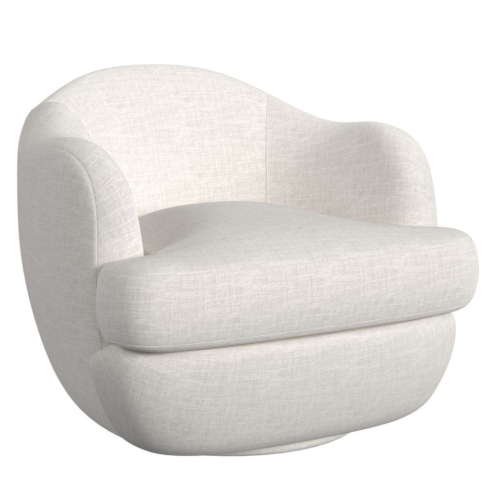Scoop Swivel Chair - Lovely Linen Cream