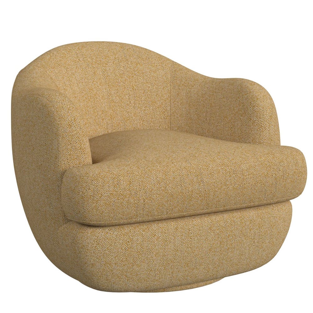 Scoop Swivel Chair - Tweedy Bird Goldfinch