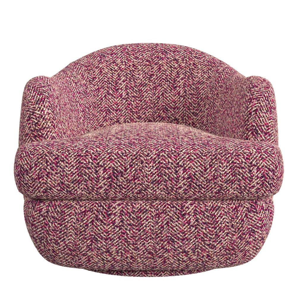 Scoop Swivel Chair - Tweedy Bird Purple Finch