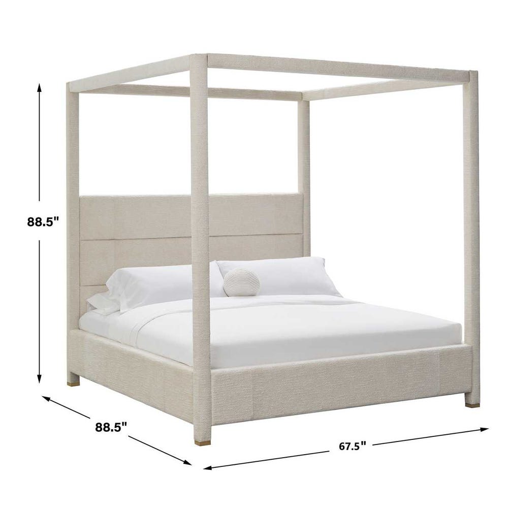 Hibernate Canopy Bed, Queen-Cuddly Cream, 3 Cartons