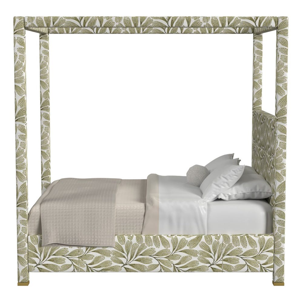 Hibernate Canopy Bed, Queen - Hedge Green, 3 Cartons