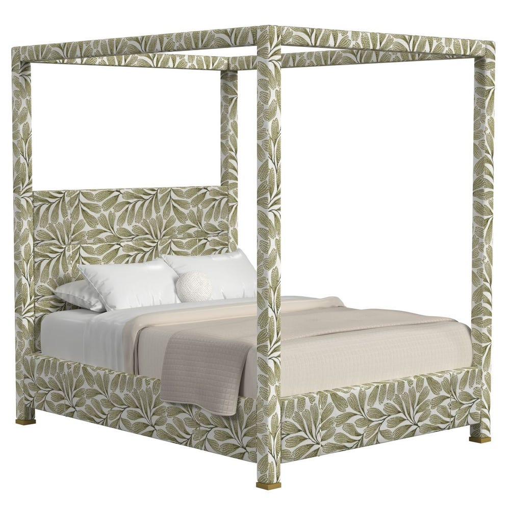 Hibernate Canopy Bed, Queen - Hedge Green, 3 Cartons
