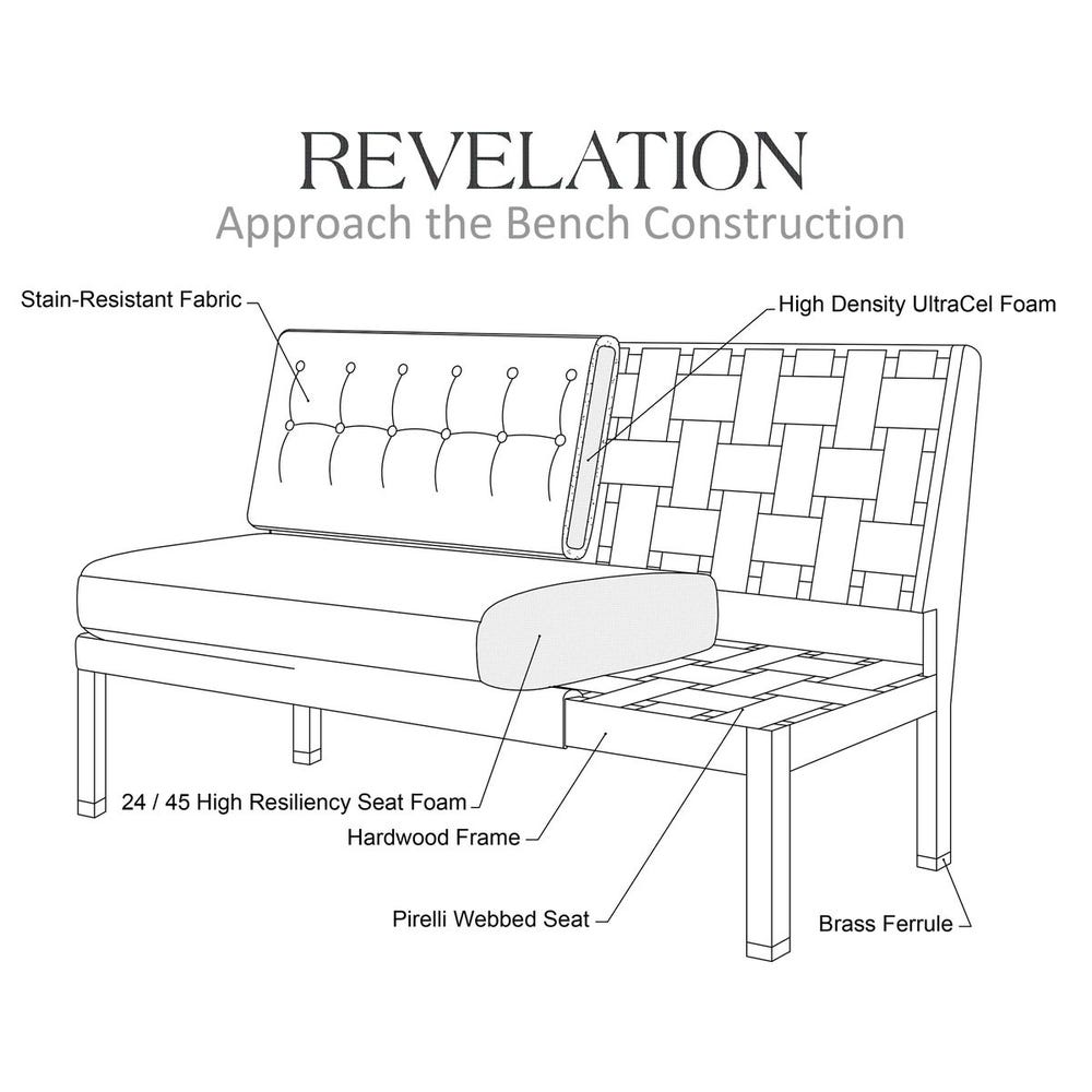 Approach the Bench Banquette, 84" - Parchment Leather