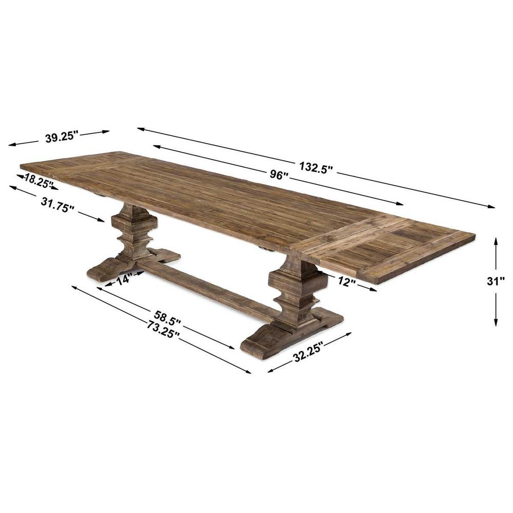 Baldrick Extension Dining Table - Warm Honey