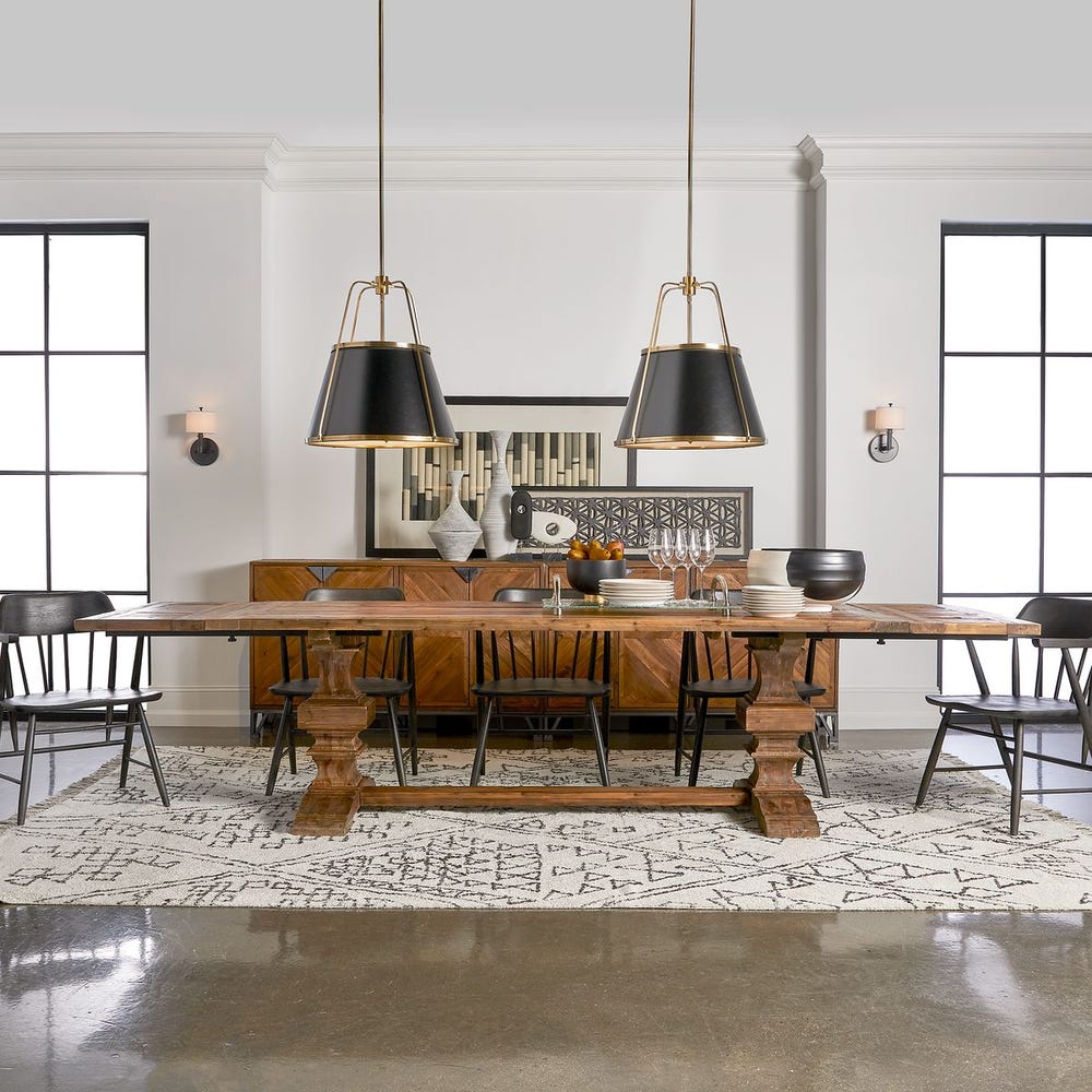 Baldrick Extension Dining Table - Warm Honey